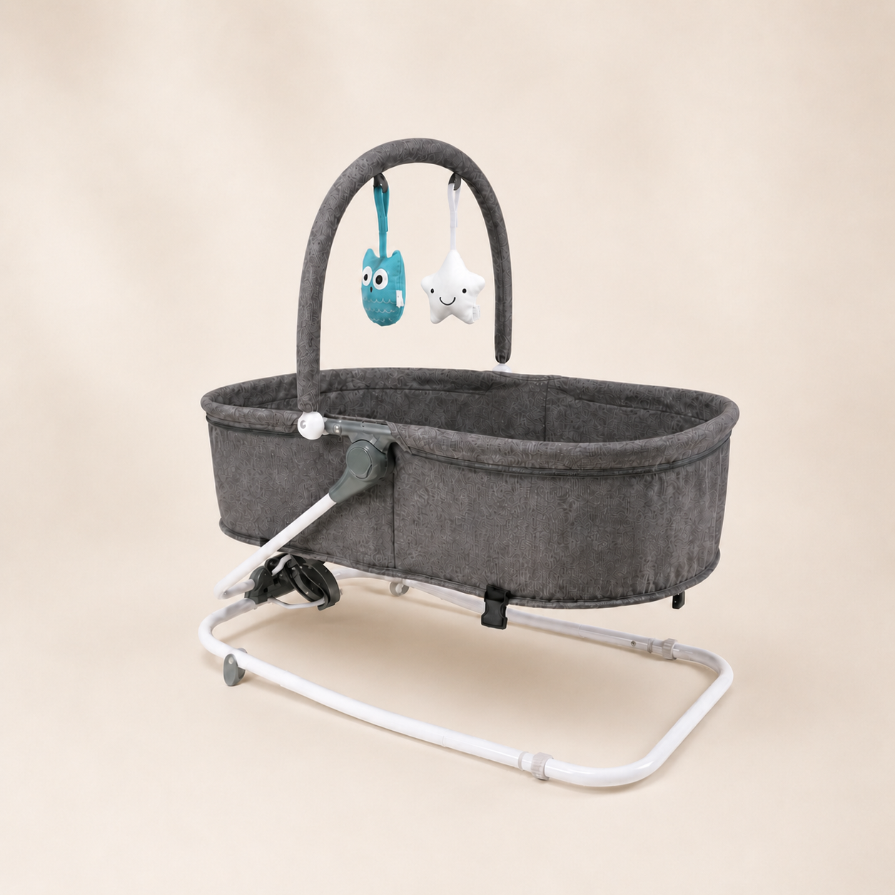 Babywip 2-in-1 Grijs - bedje modus