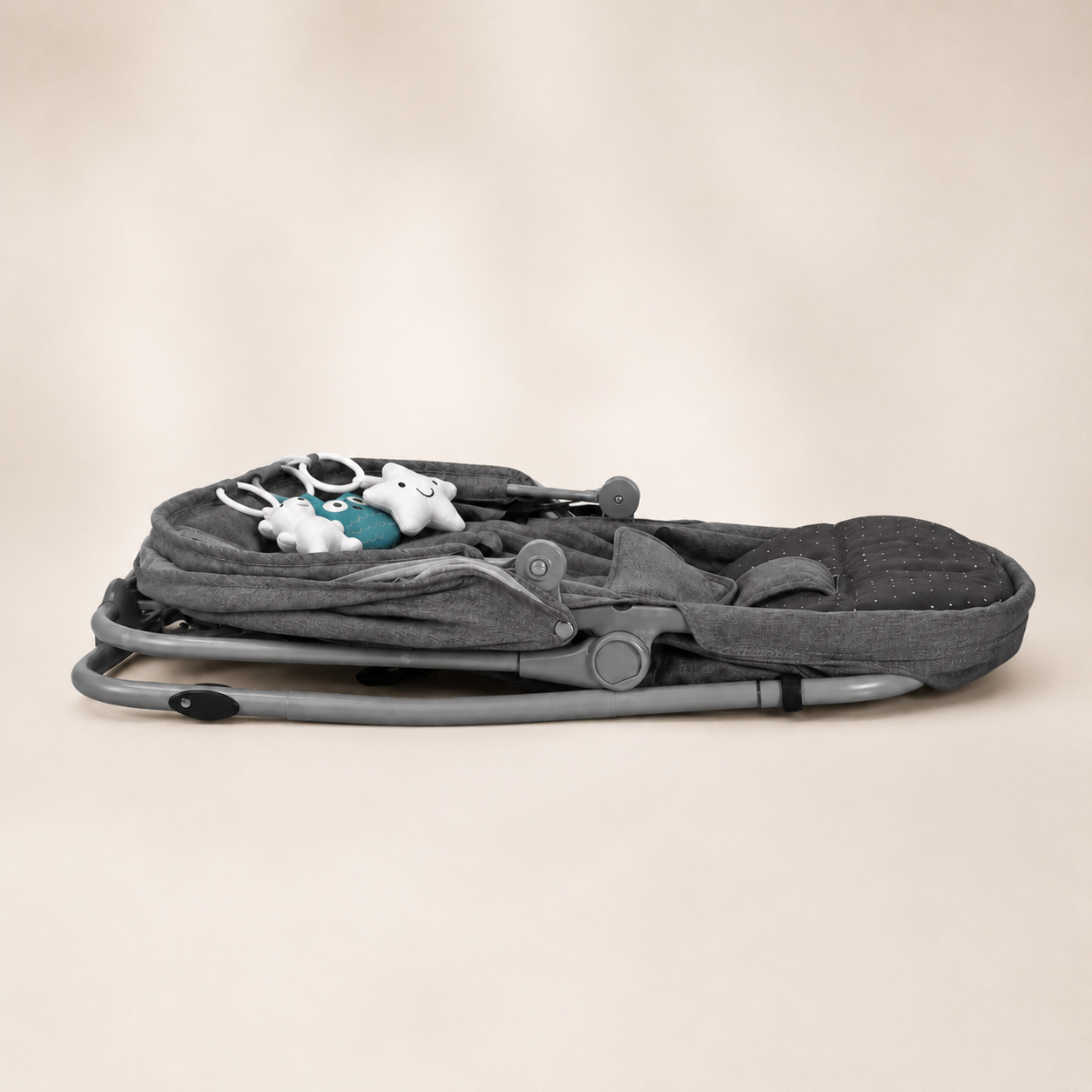Babywip 3-in-1 Grijs met Zonnekap - ingeklapt