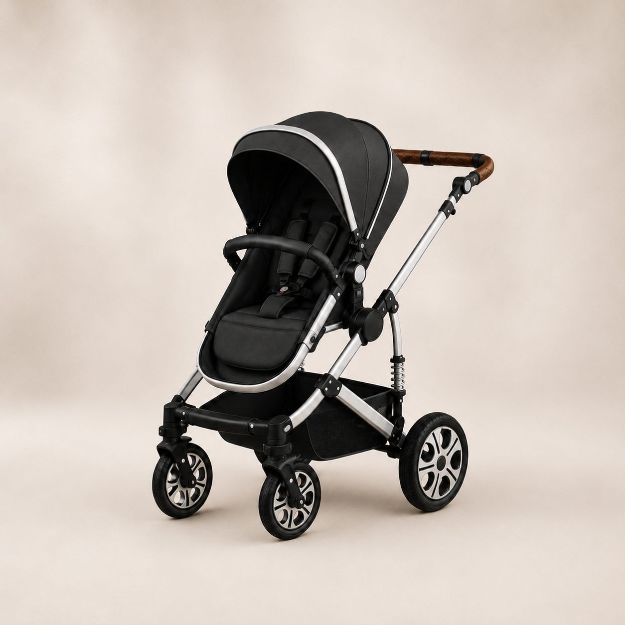Luxe 3-in-1 Kinderwagen Donkergrijs - wandelwagen modus