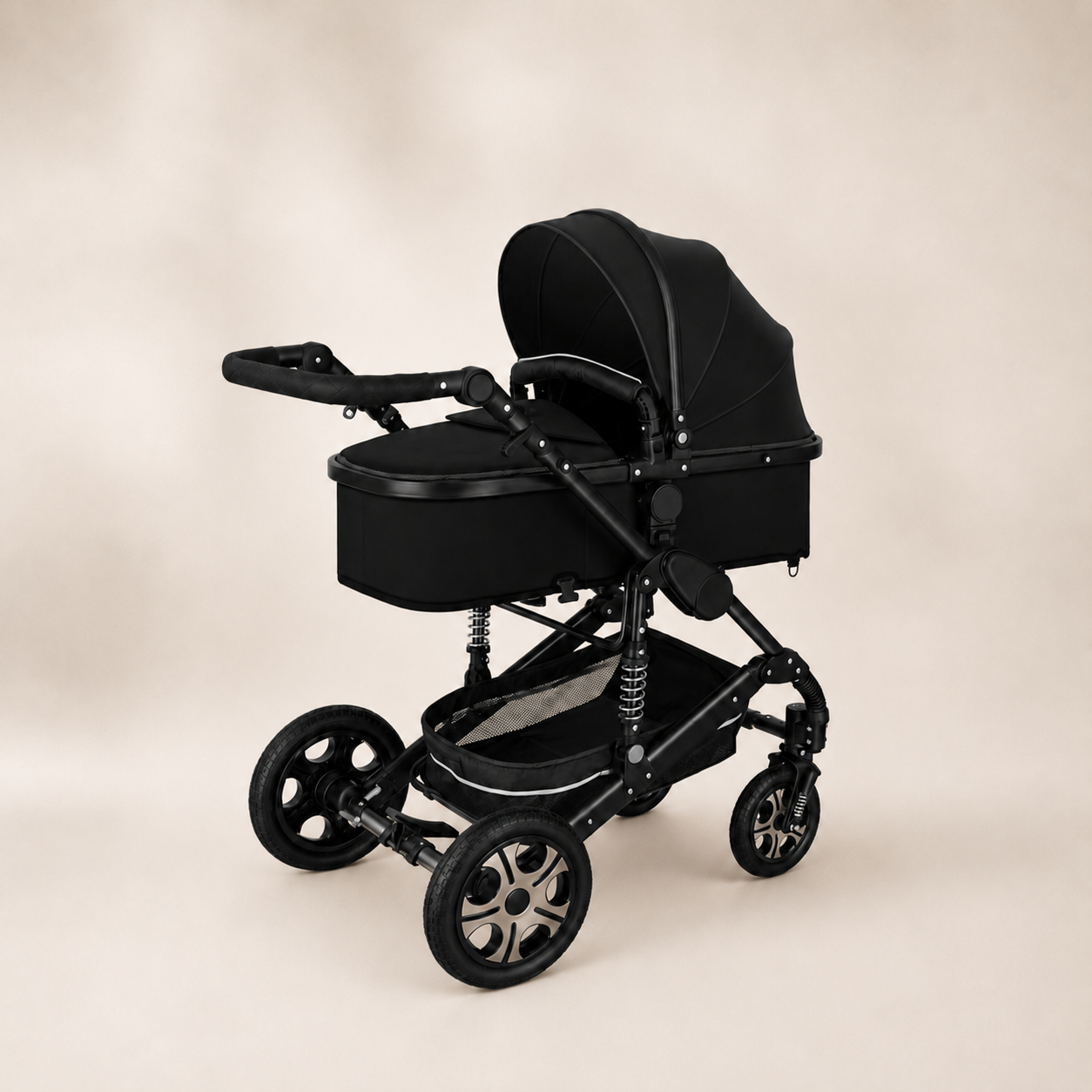 Luxe 3-in-1 Kinderwagen Zwart - kinderwagen modus