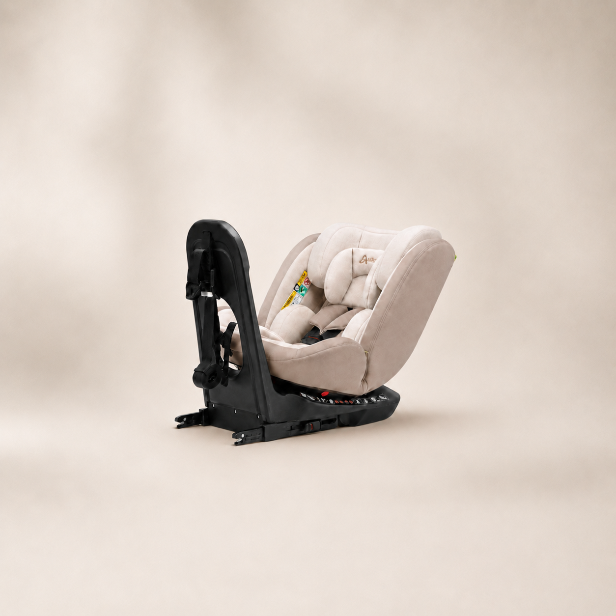 Autostoel Beige - achterover ligpositie