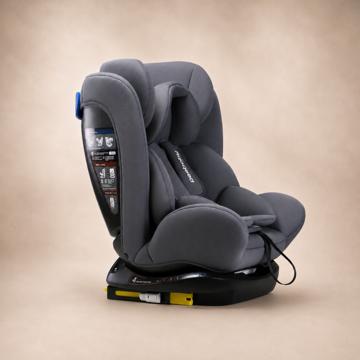 Autostoel Grijs - schuine weergave