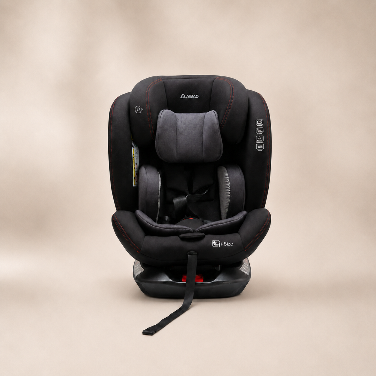 360 graden i-Size Isofix Autostoel Zwart